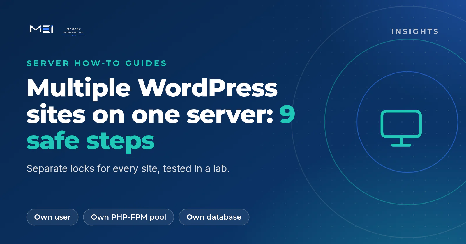 Multiple WordPress sites on one server: nine steps to give every site its own Linux user, PHP-FPM pool, database login and nginx server block