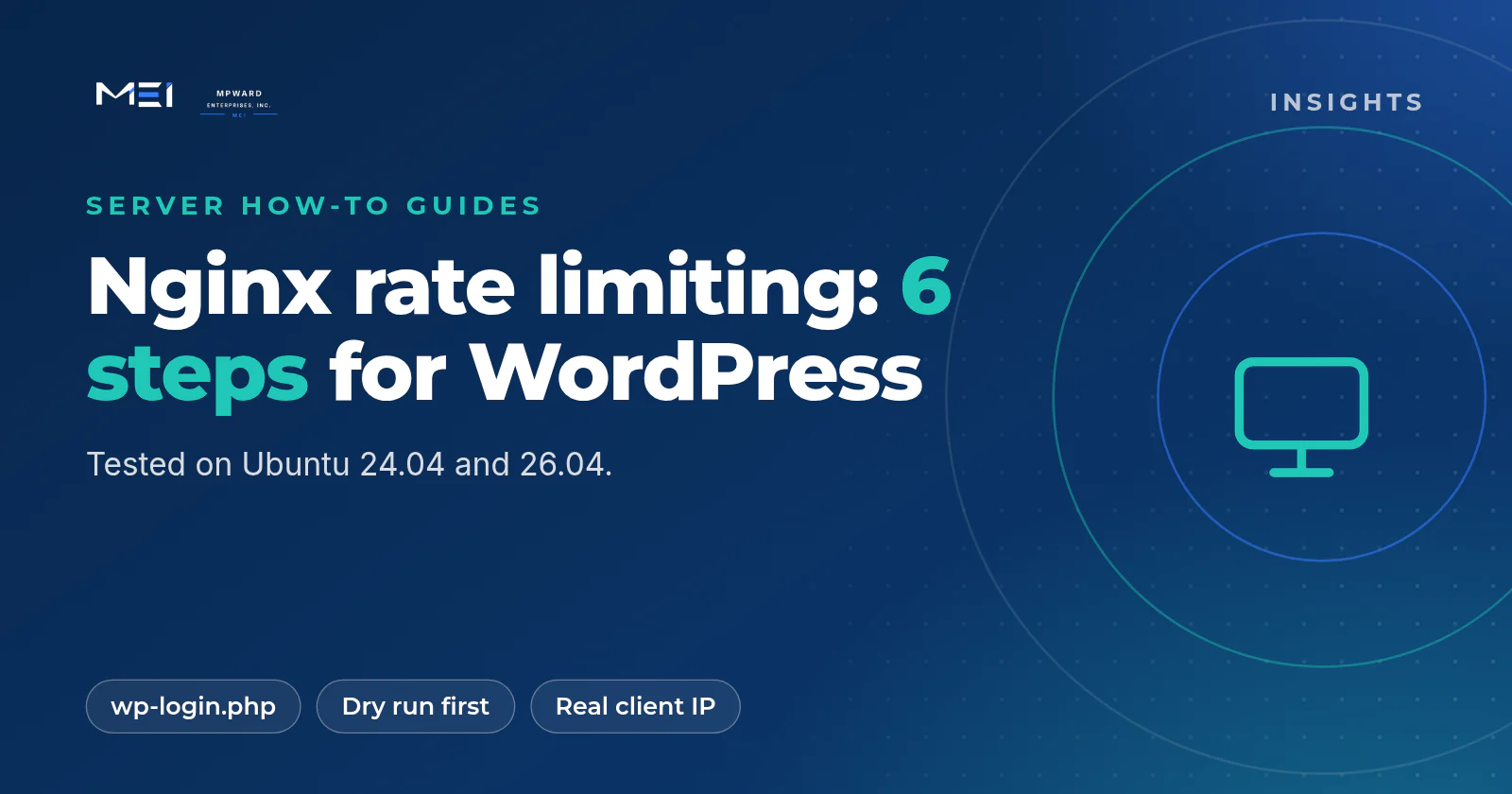 Nginx rate limiting for WordPress on Ubuntu 24.04 and 26.04: six tested steps from choosing limits to dry runs, xmlrpc.php, allowlists and real client addresses behind a proxy