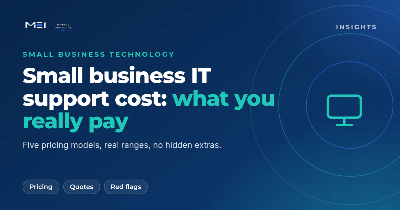 Small business IT support cost: the five pricing models, typical ranges and what drives the price