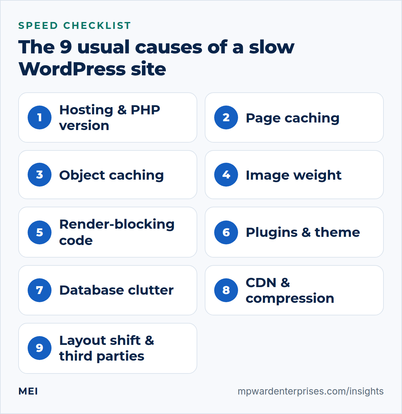 Why is my WordPress site so slow: the nine usual causes, from hosting and caching to plugins, database and layout shift