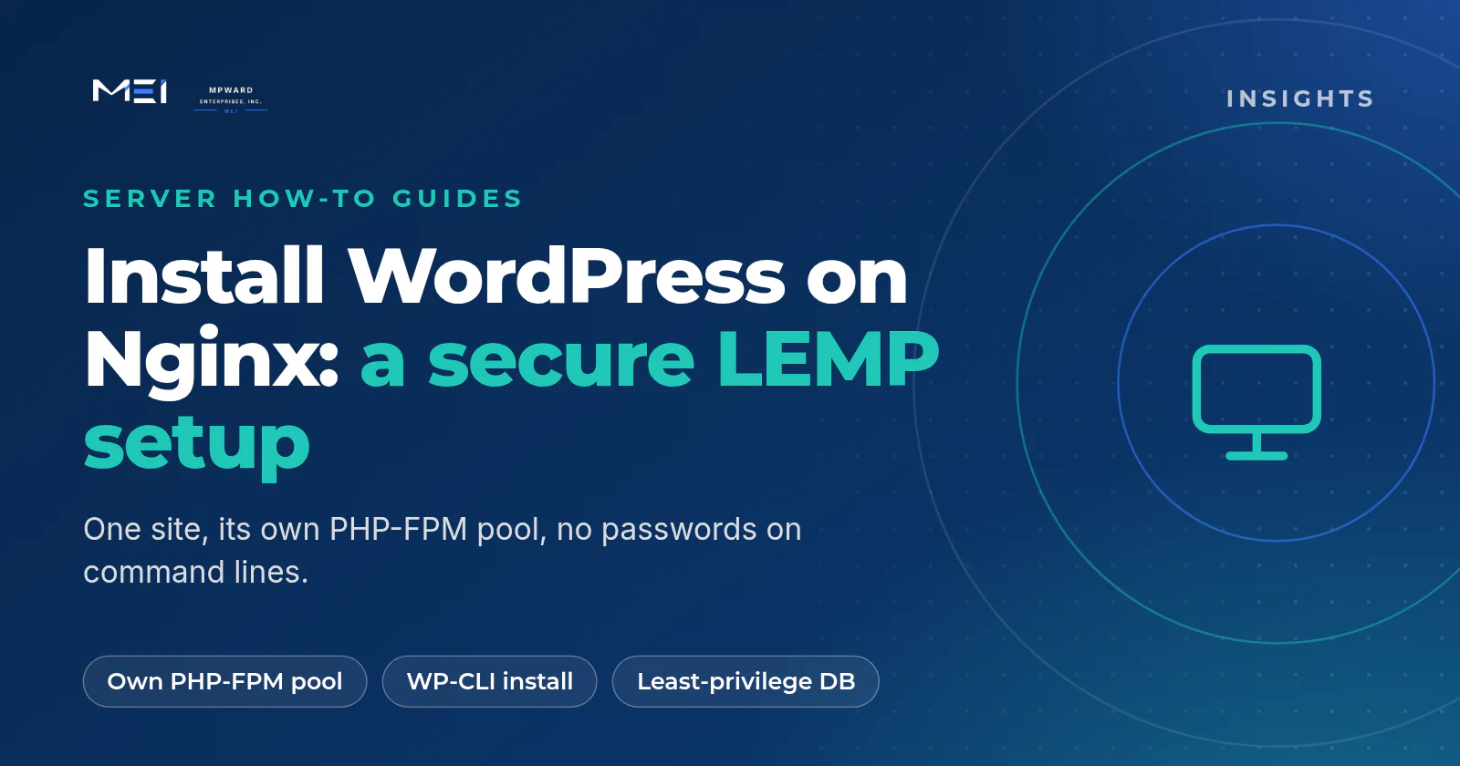 Install WordPress Nginx Ubuntu 24.04: a secure LEMP setup with its own Linux user, PHP-FPM pool and least-privilege MariaDB account
